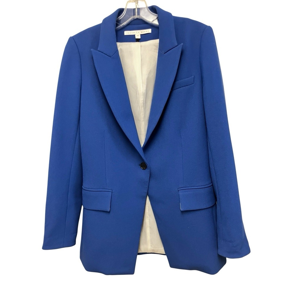 Veronica Beard Blue Blazer Dickey Compatible  (Zipper Flaw) Career Quality 4